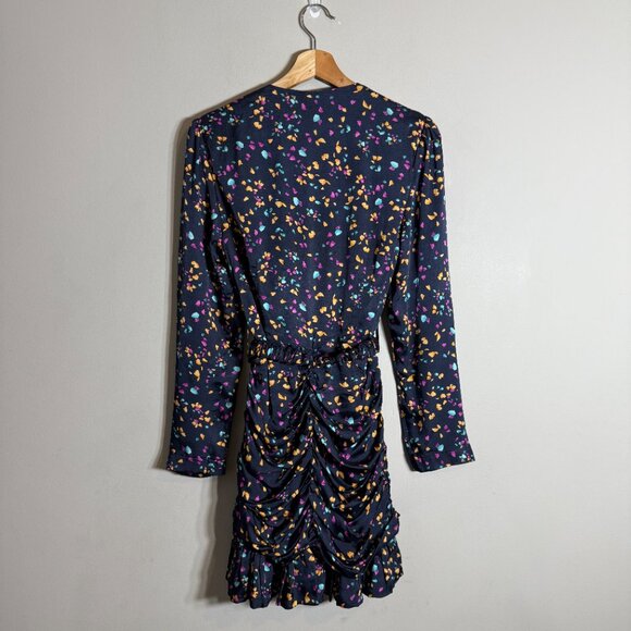 Karina Grimaldi Renatta Speckled Mini Dress Women's Small Blue Formal Wedding - Picture 4 of 16